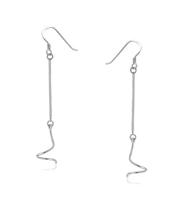 Chain Shaped Silver Earring SPLE-02